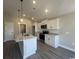 New kitchen with large island, stainless appliances, and white cabinets at 475 Highway 348, Loris, SC 29569