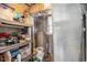 Compact storage room with shelving for organized storage solutions at 5612 N Kings Hwy., Myrtle Beach, SC 29577