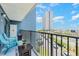 Private balcony with seating offering views of the ocean and the city at 5905 S Kings Hwy. # 344B, Myrtle Beach, SC 29575