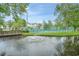 Scenic view of a community tennis court with a pond and fountain in the foreground at 5905 S Kings Hwy. # 344B, Myrtle Beach, SC 29575