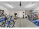 Spacious garage providing ample room for parking and storage with room for a motorcycle at 732 American Beech St., Loris, SC 29569