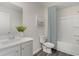 Bathroom featuring vanity with sink, toilet, shower-tub combo, and modern fixtures at 7431 Meadow Walk Loop, Loris, SC 29569