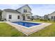 Beautiful backyard with a private pool, patio, and well-maintained lawn at 863 Agostino Dr., Myrtle Beach, SC 29579