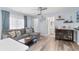 Relaxing living room area featuring a cozy couch and views of the bathroom at 104 Clovis Circle, Myrtle Beach, SC 29579