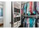 Organized walk-in closet featuring hanging racks, shelves, and storage baskets at 115 Machrie Loop # D, Myrtle Beach, SC 29588