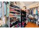 Walk-in closet with built in shelving and ample space for organization of shoes, clothing and accessories at 116 Chapel Ridge Circle, Myrtle Beach, SC 29588