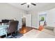 Bright office with a stylish desk, comfortable seating, and easy access to other living areas at 116 Chapel Ridge Circle, Myrtle Beach, SC 29588