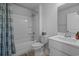 Clean and functional bathroom featuring a shower-tub combination and modern fixtures at 1168 Baker Creek Loop, Myrtle Beach, SC 29579