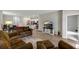 This living room has hardwood floors and an open concept leading to the kitchen and dining room at 120 Carolina Lakes Blvd., Myrtle Beach, SC 29588