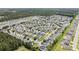 An expansive aerial view of a residential neighborhood featuring manicured lawns and a tranquil lake at 140 Avondale Dr., Myrtle Beach, SC 29588