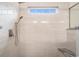 Modern bathroom shower with horizontal tile, shower seat, and shower fixture at 1476 Burriss Rd., Conway, SC 29526