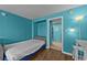 Cozy bedroom features a twin bed and hallway access, offering a tranquil retreat at 1501 Ocean Blvd. S # 1249, Myrtle Beach, SC 29577