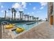 Lazy river with palm trees on a sunny day at 1501 Ocean Blvd. S # 1249, Myrtle Beach, SC 29577
