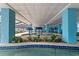 Indoor lazy river with umbrella accents, lush landscaping and inviting aquatic environment at 1501 Ocean Blvd. S # 1249, Myrtle Beach, SC 29577