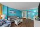 Bright living room features ocean-themed decor and comfortable seating, perfect for relaxation at 1501 Ocean Blvd. S # 1249, Myrtle Beach, SC 29577