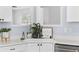 Bright kitchen corner featuring white cabinets, a stylish sink, and a charming plant display at 196 La Patos Dr., Myrtle Beach, SC 29588