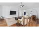 Bright living room with high ceiling, hardwood floors, and stylish furnishings at 196 La Patos Dr., Myrtle Beach, SC 29588