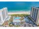 Stunning aerial view of a resort with oceanfront pools, beach access, and modern amenities at 201 Westleton Dr. # 10-I, Myrtle Beach, SC 29572