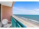 Beachfront balcony with a chair overlooking the beach at 2207 S Ocean Blvd. # 1517, Myrtle Beach, SC 29577