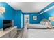 Comfortable bedroom with two beds, a TV, and access to a balcony at 2207 S Ocean Blvd. # 1517, Myrtle Beach, SC 29577