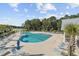 Stunning community pool surrounded by lounge chairs, umbrellas, and lush landscaping for relaxation and recreation at 2300 Lark Sparrow St., Myrtle Beach, SC 29577