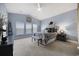 Spacious main bedroom with a vaulted ceiling, large bed, and ample natural light at 2300 Lark Sparrow St., Myrtle Beach, SC 29577