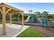 A well-maintained playground offers a fun and safe play area with slides, climbing structures, and shade at 231 Marbella Dr., Murrells Inlet, SC 29576