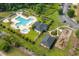 Aerial view of the neighborhood pool and clubhouse with playground at 2448 Whetstone Ln., Myrtle Beach, SC 29579