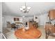 Open concept living area featuring floral sofas and easy access to the kitchen at 2448 Whetstone Ln., Myrtle Beach, SC 29579