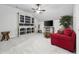 Cozy bonus room features vaulted ceiling, ceiling fan, and built in cabinets at 2475 Blue Crane Circle # 106, Myrtle Beach, SC 29577