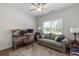 Comfortable home office with gray sofa and custom desk space at 2609 Seaport Circle, Georgetown, SC 29440