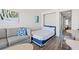 Comfortable living room with a murphy bed, sofa, and dining table at 3000 N Ocean Blvd. N # 531, Myrtle Beach, SC 29577
