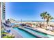 Exterior view of lazy river, pool and ocean at 3000 N Ocean Blvd. N # 531, Myrtle Beach, SC 29577