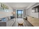 Neutral living room with ocean view and comfortable furniture at 3000 N Ocean Blvd. N # 708, Myrtle Beach, SC 29577