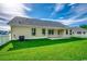 Spacious backyard features a well-maintained lawn and access to a covered patio at 3129 Slade Dr., Conway, SC 29526