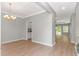 Light filled dining room featuring modern lighting, and an open layout at 3539 Harrelson Ave., Loris, SC 29569