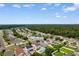 Aerial view of the home at 4013 Blackwolf Dr featuring a backyard pool and lush surroundings in a neighborhood setting at 4013 Blackwolf Dr., Myrtle Beach, SC 29579