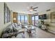 Comfortable living room with views and cozy furnishings at 4103 N Ocean Blvd. N # 204, North Myrtle Beach, SC 29582