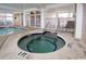 Indoor pool area featuring a round spa and a larger square pool at 4103 N Ocean Blvd. N # 204, North Myrtle Beach, SC 29582
