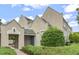 Exterior view of building showing the front entrance, landscaping and architectural details at 4574 Girvan Dr. # D, Myrtle Beach, SC 29579
