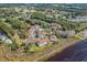 An aerial view shows the condominium community featuring a swimming pool and waterfront access at 4648 Greenbriar Dr. # D2, Little River, SC 29566