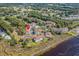 Aerial view of condominium community featuring a swimming pool, parking, and waterfront access at 4648 Greenbriar Dr. # D2, Little River, SC 29566
