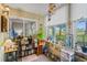 Light-filled sunroom with a collection of decorative items and a view of the lush outdoors at 4648 Greenbriar Dr. # D2, Little River, SC 29566