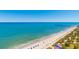Aerial view of sandy beach featuring an ocean pier at 504 N Ocean Blvd. # 1804 A/B, Myrtle Beach, SC 29577