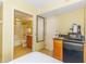 Efficiency unit with kitchenette, microwave, and full bathroom with shower and granite countertops at 504 N Ocean Blvd. # 1804 A/B, Myrtle Beach, SC 29577