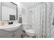 Clean bathroom with a shower-tub combination and updated fixtures at 5409 North Ocean Blvd. # 106/7108, North Myrtle Beach, SC 29582