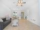 Living room features tile floors open to the dining area and kitchen space creating an open floor plan at 5825 Catalina Dr. # 124, North Myrtle Beach, SC 29582