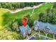 Aerial view of property, location marker on top of building near a beautiful green golf course at 598 Blue Stem Dr. # 52E, Pawleys Island, SC 29585