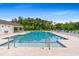 Large community pool offers a refreshing escape with clear blue water and ample seating at 720 Little Fawn Way, Myrtle Beach, SC 29579