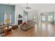 Spacious living room with fireplace, plush seating, and vaulted ceilings providing lots of light at 720 Little Fawn Way, Myrtle Beach, SC 29579